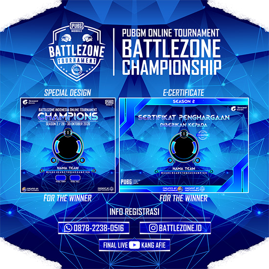 turnamen pubgm pubgmobile oktober 2020 battlezone championship season 2 poster 1