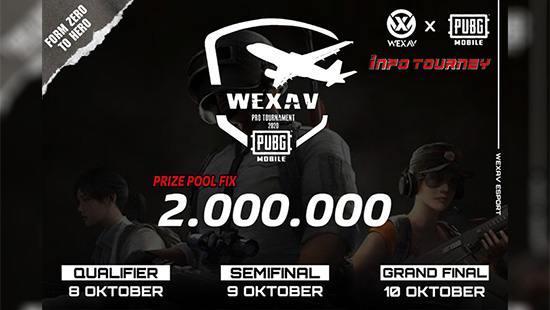 turnamen pubgm pubgmobile oktober 2020 wexav esport pro logo