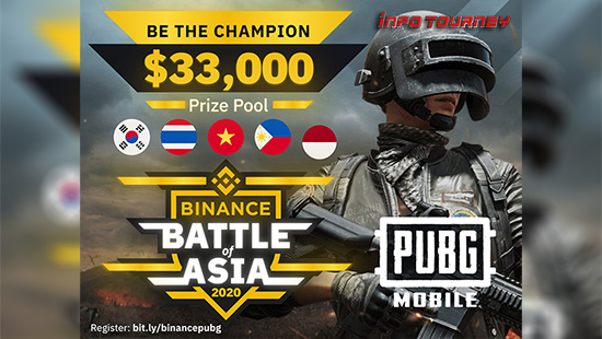 turnamen pubgm pubgmobile september 2020 binance battle of asia logo