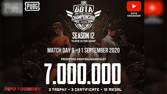 turnamen pubgm pubgmobile september 2020 gota organizer season 12 logo