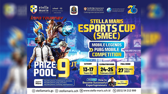 turnamen pubgm pubgmobile februari 2021 stella maris esports cup logo