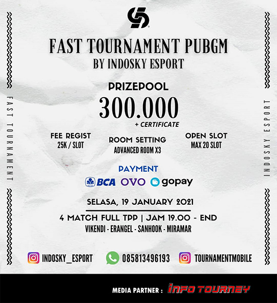 turnamen pubgm pubgmobile januari 2021 indosky esport poster