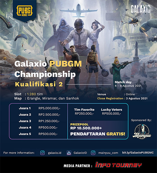 turnamen pubgm pubgmobile agustus 2021 galaxio championship poster