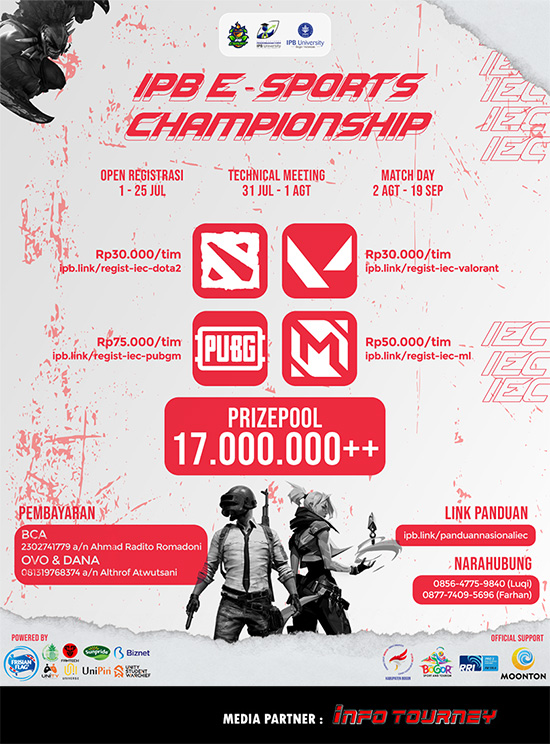 turnamen pubgm pubgmobile agustus 2021 ipb esports 2021 poster