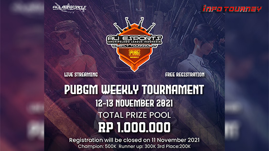 turnamen pubgm pubgmobile november 2021 ali esports weekly logo