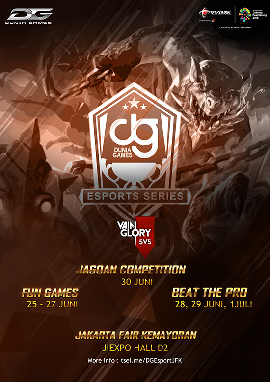 turnamen vainglory duniagames esports series jfk juni 2018 poster