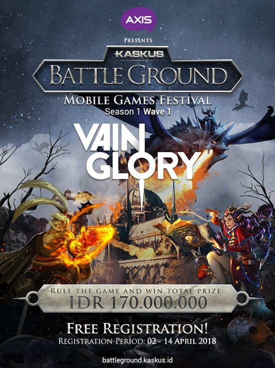 turnamen vainglory kaskus battleground mobile games festival 2018 poster