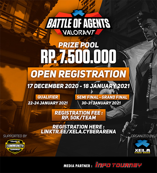 turnamen valorant januari 2021 battle of agents poster