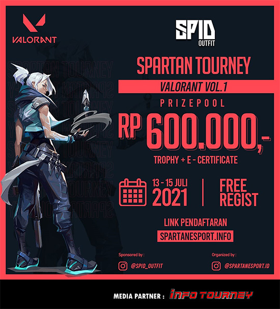 turnamen valorant juli 2021 spartan season 1 poster