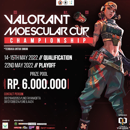turnamen valorant mei 2022 moescular cup championship poster