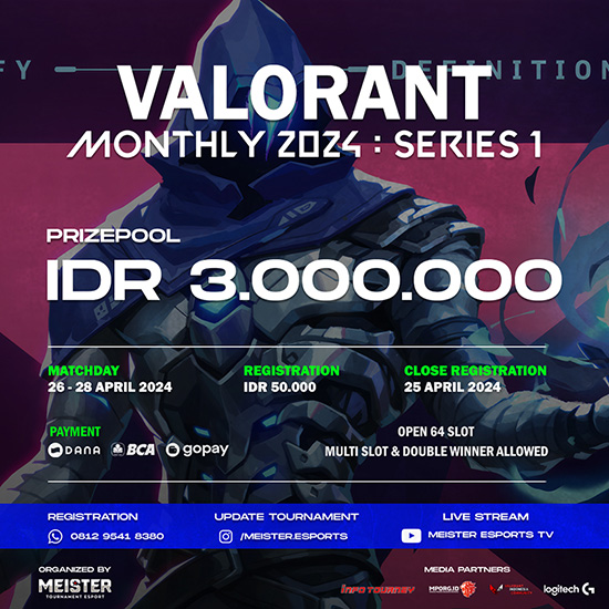 turnamen valorant april 2024 meister monthly 2024 series 1 poster
