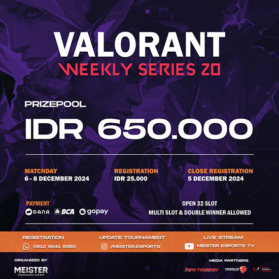 turnamen valorant desember 2024 meister weekly 2024 series 20 poster