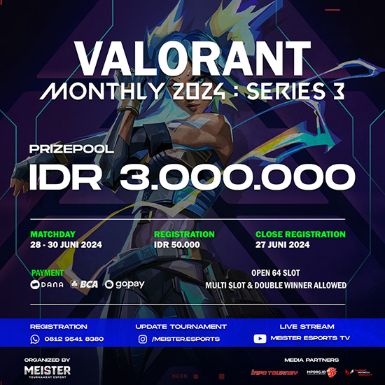 turnamen valorant juni 2024 meister monthly 2024 series 3 poster