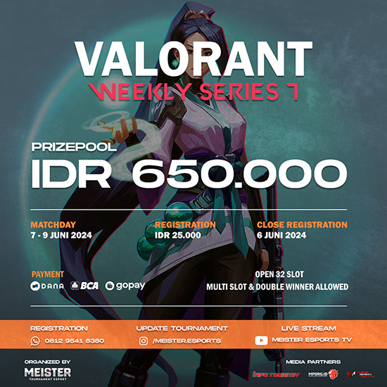 turnamen valorant juni 2024 meister weekly 2024 series 7 poster