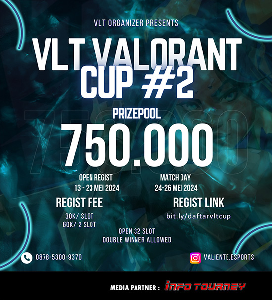 turnamen valorant mei 2024 vlt cup season 2 poster