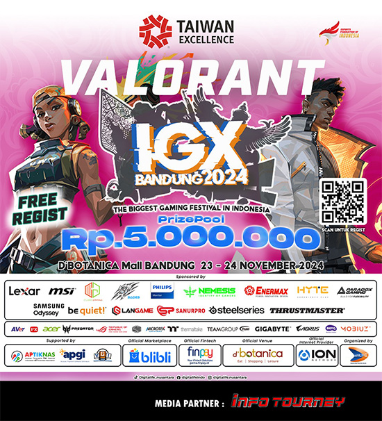 turnamen valorant november 2024 igx bandung 2024 poster