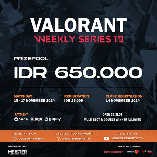 turnamen valorant november 2024 meister weekly 2024 series 19 poster