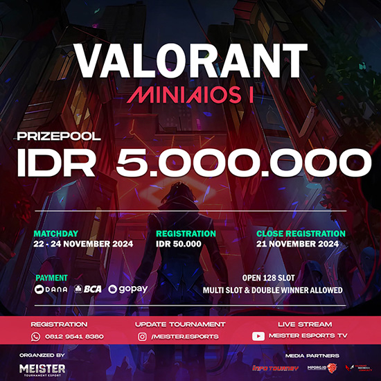 turnamen valorant november 2024 miniaios 1 poster