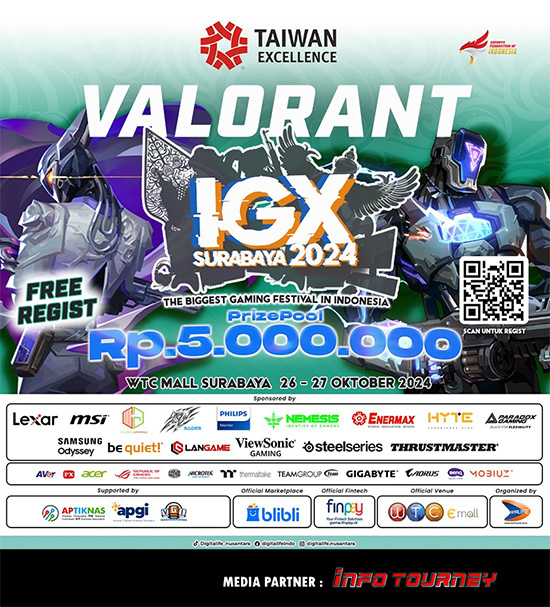 turnamen valorant oktober 2024 igx surabaya 2024 poster