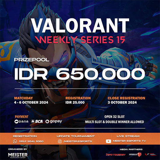 turnamen valorant oktober 2024 meister weekly 2024 series 15 poster