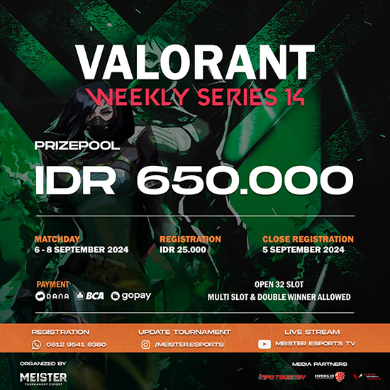 turnamen valorant september 2024 meister weekly 2024 series 14 poster