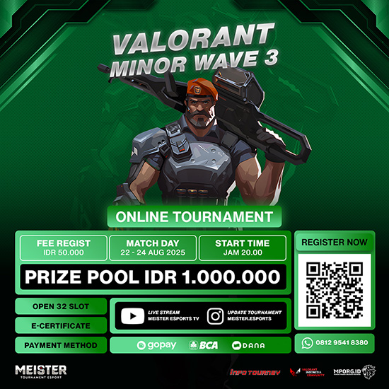 turnamen valorant agustus 2025 agustus wave 3 poster