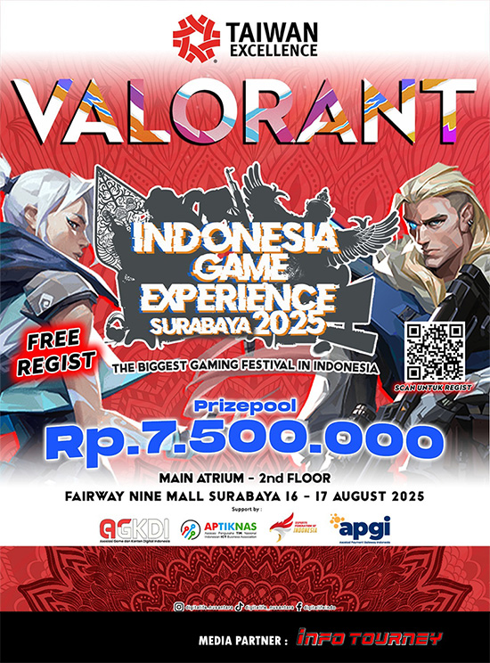turnamen valorant agustus 2025 igx surabaya 2025 poster