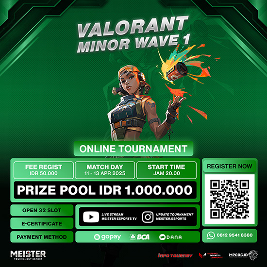 turnamen valorant april 2025 april wave 1 poster