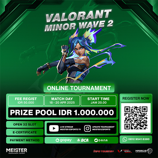 turnamen valorant april 2025 april wave 2 poster