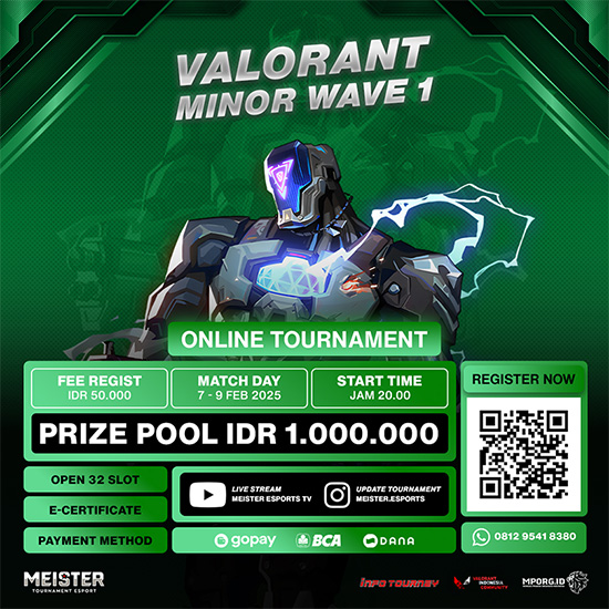 turnamen valorant februari 2025 february wave 1 poster