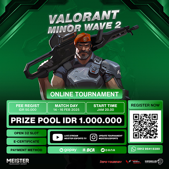 turnamen valorant februari 2025 february wave 2 poster