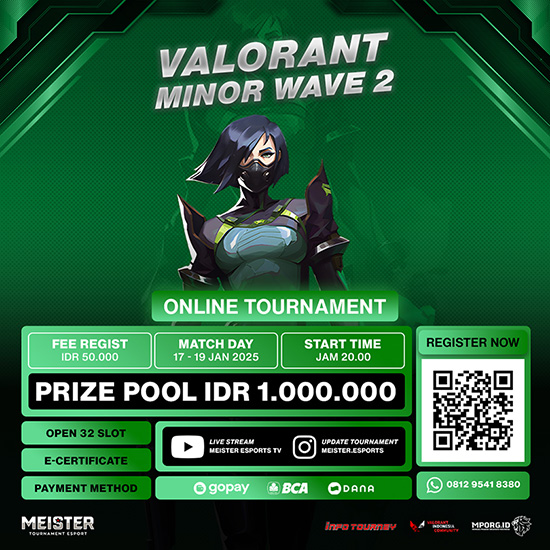 turnamen valorant januari 2025 januari wave 2 poster
