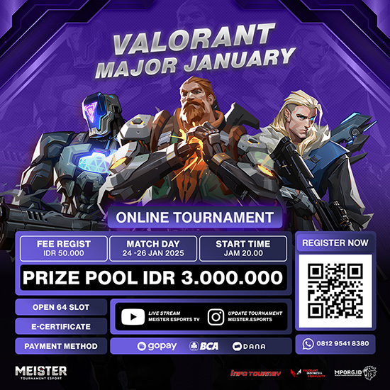 turnamen valorant januari 2025 major january poster