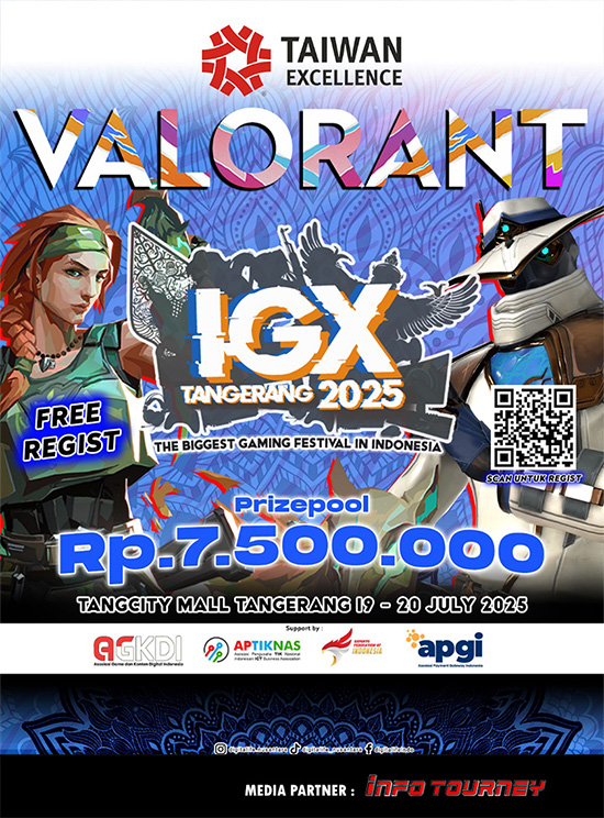 turnamen valorant juli 2025 igx tangerang 2025 poster