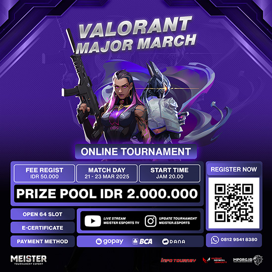 turnamen valorant maret 2025 major march poster