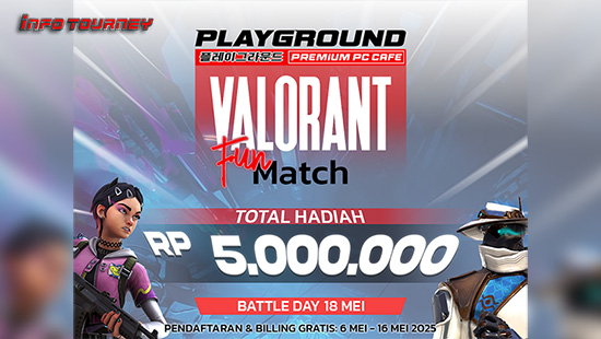 turnamen valorant mei 2025 playground fun match logo