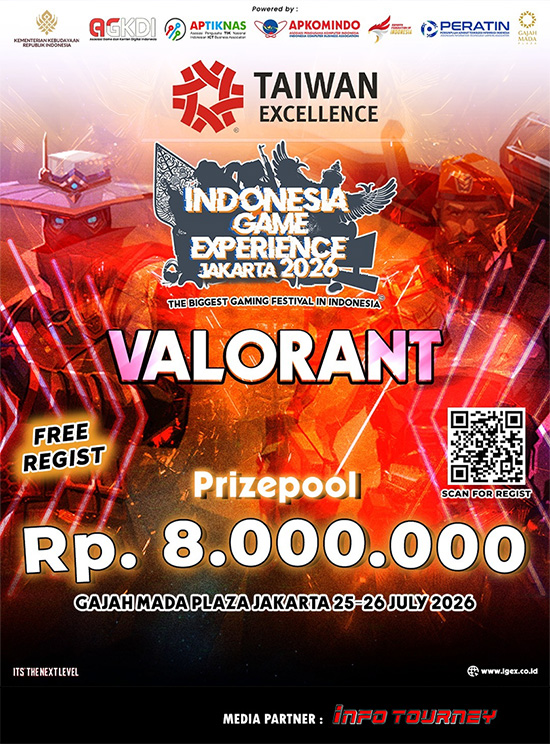 turnamen valorant juli 2026 igex jakarta 2026 poster