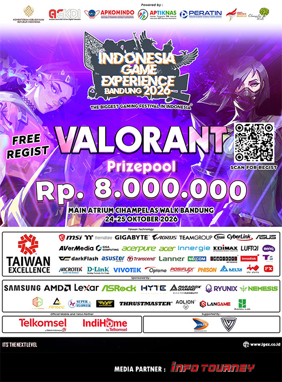 turnamen valorant oktober 2026 igex bandung 2026 poster