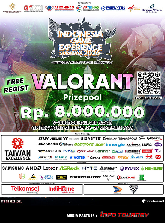 turnamen valorant september 2026 igex surabaya 2026 poster