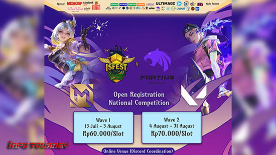 turnamen valorant september 2026 isfest x fortius esports 2026 logo